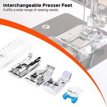 Senmeo Upgraded Professional Portable Electric Sewing Machine, 38 Stitches Multi-Functional Tabletop Automatic Sewing Machine, Overlocked Edge, With LED Lights, Foot Pedal Home Sewing Machine, Self-Extension Table Sewing Machine, Suitable For Parents, Beginners, Hobbyists, Lightweight And Easy To Use, Ideal For Repair, DIY And Crafts. - View 10