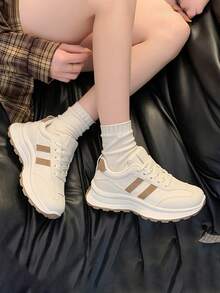 Teens' Casual Sneakers, Back To School Bestseller For Autumn/Winter, Non-Slip & Durable Girls' Shoes, Versatile Sports & Leisure Small White Shoes