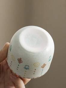 1 pieza Taza de cerámica con diseño de estrella y luna, taza con patrón de farolillo, taza de té rústica hecha a mano, regalo de cumpleaños creativo, vajilla para cafetería y restaurante