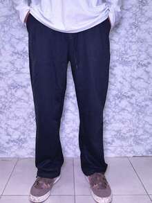 OVERSIZED WIDE Sweatpants With Drawstring Waist UNISEX - 黑色 - 查看 5