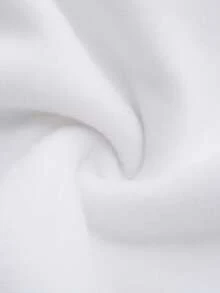 Weißes Mädchen-Sweatshirt aus Baumwolle mit überschnittenen Schultern, locker sitzendes Freizeit-Sweatshirt, Rundhals-Sweatshirt aus dickem Stoff, geeignet für Herbst und Winter, bequemes langärmliges Kinder-Sweatshirt, verstärktes Futter.