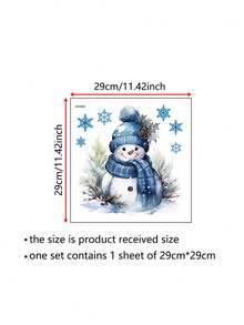 1pc Christmas Snowflake & Snowman Toilet Seat Stickers - Waterproof Bathroom Decal Set For Holiday Decor For Tanks, Walls & Mirrors