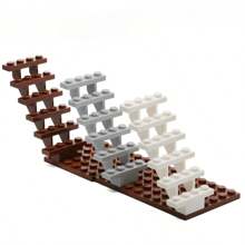 楼梯和地板印花瓷砖积木组件、城市木制积木、与 MOC 经典积木兼容的房屋配件，对于积木爱好者来说，这是一份绝佳的圣诞礼物和节日礼物选择。