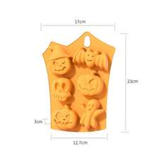 1 包鬼魂硅胶模具，万圣节硅胶模具 3D 鬼魂巧克力糖果模具鬼魂果冻模具冰块模具鬼魂烘焙模具适用于万圣节派对布丁香皂蜡烛蛋糕装饰 - 彩色 - 查看 19