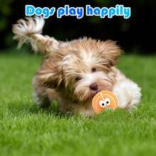 1 Pc Squeaky Dog Ball, Latex Rubber Dog Squeak Toys, 3.1'' Soft Bouncy Fetch Balls For Medium Small Pets Interactive Play, Teeth Cleaning Puppy Interactive Chew Durable Toy - Multicolor - View 3