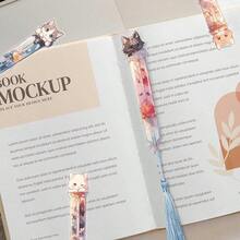 1pc Acrylic Bookmark, Cat Pattern - Cute Transparent Bookmark With Tassel, Ideal Gift For Book Lovers - Multicolor - View 4