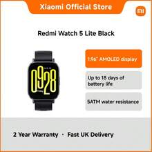 Redmi Watch 5 Lite – 1.96" AMOLED Smartwatch With Built-In GPS, Bluetooth Calling, 18-Day Battery Life, Blood Oxygen Monitoring, 470mAh Battery, Lightweight 29.2g, Compatible With Android & IOS - Black - View 1