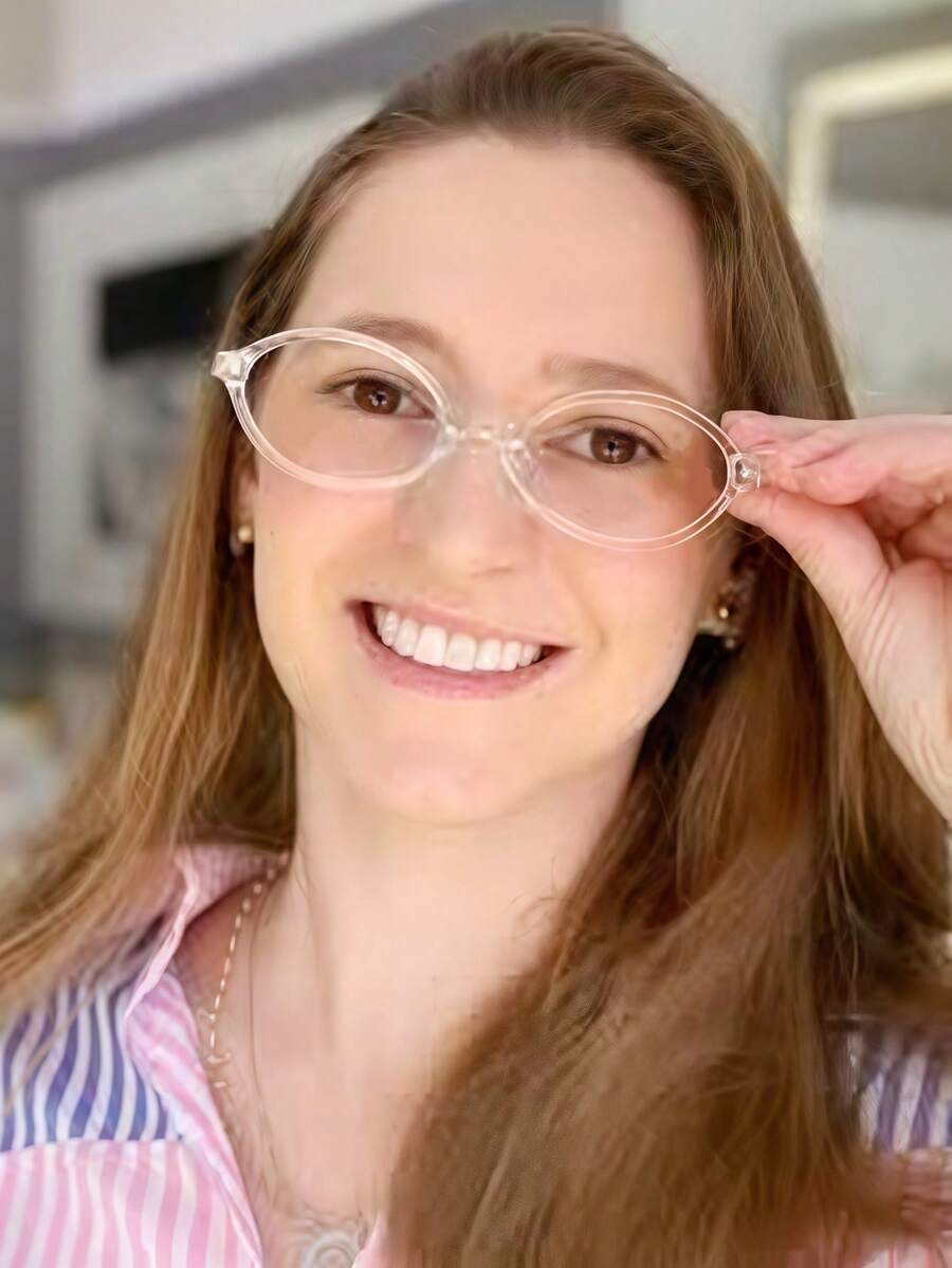 Women's Eyeglasses Frame Luxury Oval Frame  Lens Fashion Europe - Clear - View 1