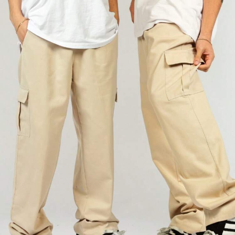 MEN'S Beige Cargo Pants - 米色 - 查看 2