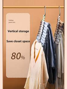 1pc 5/9 Tier Pants Rack, Space Saving, S-Shaped Wardrobe Hanger Organizer With Hooks For Long Pants, Leggings, Trousers, Non-Slip Stainless Steel Multi-Functional Pant Hanger, Saves Closet Space, Suitable For Wardrobe, Pant Rack, For Pants, Jeans Organization, Dorm Essential, Antique White, Best Choice For Home Storage - Multicolor - View 7