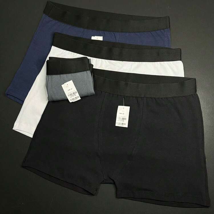 Kit Of 5 Men's Plus Size Boxer Briefs, Comfortable, Anti-Piggy Bank Cotton - Multicolor - View 3