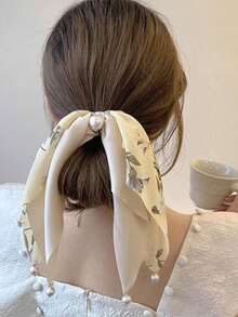 2件套新款时尚女士发圈，带仿珍珠和花朵图案的波西米亚风发饰，美发工具，美容配件，卷发配饰，秋季旅行必备，美发工具，女士配饰，发饰，秋季旅行，女士，发饰，美发工具，美容配件，礼物，旅行，女士礼物，发饰，女士礼物，圣诞礼物，成人圣诞礼物，成人圣诞礼物，发饰，女士配饰，圣诞礼物，成人发饰，女士礼物创意，美容圣诞礼物，女士夏季海滩度假必备配饰 - 彩色 - 查看 10