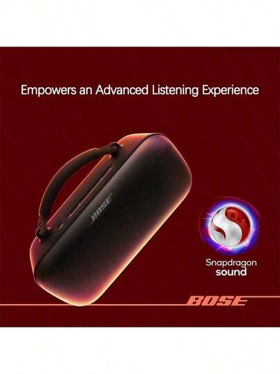 Bose SoundLink Max Bluetooth Speaker, IP67-Rated Waterproof And Dustproof, Snapdragon Audio Technology, Multi-Color Handle/Back Strap Options, Perfect For Outdoor Camping, Black