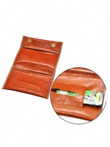 1pc Multi-Functional Tobacco Pouch, Portable Fashion PU Leather Waterproof Tobacco Bag, Cigarette Accessories, Cigarette Rolling Tool, Tobacco Pipe Storage Bag With 1 Zipper, Brown/Coffee/Black - 1pc - View 8