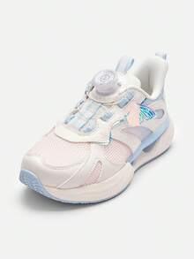 Balabala 女童跑步鞋2025春秋季扭结绑带防滑运动鞋 - 粉紅藍 - 查看 1