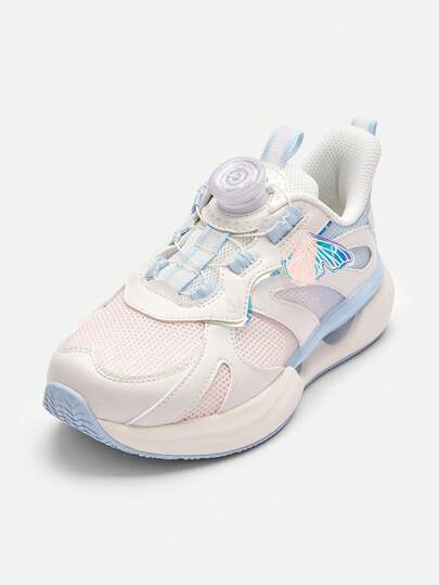 Balabala Girls Running Shoes 2025 Spring/Autumn Twist Strap Anti-Slip Sneakers