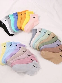 10 Pairs Of Random Stripes Children's Ankle Socks For Boys And Girls Daily Casual Wear Spring, Summer, Autumn And Winter. - Multicolor - View 4