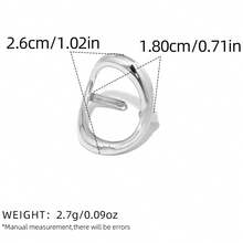 Frminee Bộ 3 chiếc nhẫn hình học bằng thép không gỉ mạ vàng 18K cao cấp, thời trang, tối giản, thanh lịch, độc đáo, tinh tế, thích hợp cho nữ đeo hàng ngày hoặc làm quà tặng. - Bạc - Xem 7