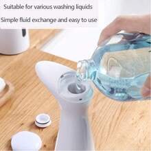 1pc 200ml Automatic Soap Dispenser, Touchless Liquid Soap Dispenser With Waterproof Base, Automatic Soap Dispenser For Kitchen, Bathroom, Hotel, Bathroom Storage & Organization, Home Decor, Furniture, Bathroom Decor, Autumn Decor, Back To School Decor - White - View 10