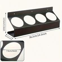 4-Can Metal Wall Mounted Spray Bottle Rack, Black Painted Finish, Hanging Storage Organizer Suitable For Various Room Types, Practical Storage/Organization Rack For Garage, Workshop