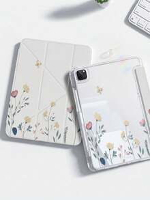 Ốp lưng gập hình chữ Y hai mặt trong suốt bằng acrylic phủ nhiều màu sắc, đẹp mắt và dễ thương này được trang trí bằng họa tiết hoa, cỏ và bướm, có khả năng chống sốc và tương thích với iPad thế hệ thứ 7 và thứ 8 (10.2 inch). Sản phẩm đi kèm với ốp lưng iPad thế hệ thứ 10, khe cắm bút tích hợp và hỗ trợ chức năng bật/tắt màn hình. Đây là lựa chọn lý tưởng cho quà tặng dịp lễ và năm mới. - Nhiều màu - Xem 2