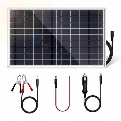 ZGZXSEXHZ [10W Portable Solar Panel, DC Interface, 18V Output Power, Can Be Used As Power Bank, Outdoor Emergency Backup, Suitable For Smartphones, Solar Power Bank, Portable, Applicable For Camping, Travel, Hiking, Surveillance Cameras, Pet Houses]