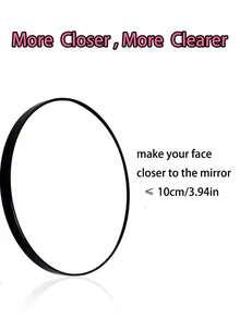 Espelho de aumento 50x com pinça de ventosa e pinça de precisão para remoção de pelos. Espelho de maquiagem com aumento de 50x, pinça para sobrancelhas e acessórios para maquiagem dos olhos. Ideal para maquiagem precisa de perto, remoção de pelos, remoção de cravos, limpeza facial, uso de lentes de contato, etc. Ótimo custo-benefício. Ideal para presentear. Maquiagem, ferramentas de maquiagem, produtos baratos, presentes, presentes para mulheres, presentes de Natal. - Preto - Ver 4