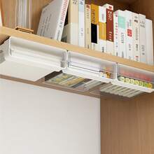 Sturdy Plastic Mini Drawer Self-Adhesive Desk Organizer Hidden Drawer Desk Office - 無色 - 查看 6