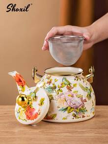 shoxil 1pc Enamel Enamel Kettle Kettle Large Capacity Kettle Gas Induction Cooker Universal