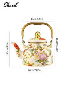 shoxil 1pc Enamel Enamel Kettle Kettle Large Capacity Kettle Gas Induction Cooker Universal