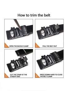 Herren Texturierter Metall Automatikgürtel, Business Lässig Stil, hochwertiger Metallgürtel, Hochzeitsaccessoire, Winteraccessoire, formeller Gürtel, Große Größen Bundgürtel, Herren Accessoire