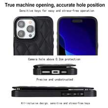 奢华时尚双扣迷你香水钱包，带卡槽、相框、支架、RFID屏蔽功能，磁吸翻盖PU皮革手机壳，适用于三星Galaxy手机，商务防震防摔 - 黑色 - 查看 4