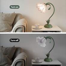 Branches Can Be Arbitrarily Twisted To Adjust The Shape Of Retro Lamp, Three Colors Can Be Adjusted, Sleep Lamp, Desk Lamp, Living Room Lamp, Wild Flower Lamp, Bedside Lamp, Bedroom Lamp, Home Decoration Lamp (Color: Green,Bulb Included*1) - 查看 3