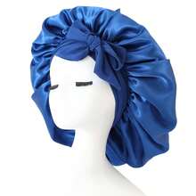 1pc/Set Satin Bowknot Adjustable Elastic Sleep Cap, Lightweight Bathing Shower Cap - Comfortable Fit With Drawstring, Unisex Hair Care For Sleeping, Satin Smooth Design Sleep Bonnet - Multicolor - View 6