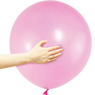 5 piezas de globos blancos gigantes de 18", globos rosas de gran tamaño, adecuados para fiestas de revelación de género, despedidas de soltero/soltera, celebraciones, cumpleaños, graduaciones, aniversarios, fiestas del Día de la Independencia