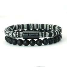 Noter 2件/套 手工石珠手链吊坠 磁性波西米亚风手链 男士饰品 - 男士手繩手鍊套裝 - 查看 10