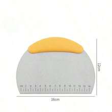 1 Piece Stainless Steel Dough Cutter Semicircular Scraper Scraper Household Silicone Baking Tool Cake Steamed Bun Dough - 黃色 - 查看 3