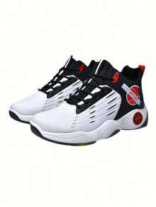 Men Basketball Shoes - Black and Red - View 10