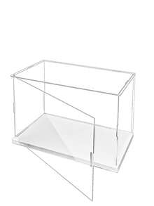 1-częściowa akrylowa gablota ekspozycyjna, przezroczysta, składana gablota kolekcjonerska do eksponowania figurek, przechowywania i organizowania zabawek w domu z otwieranymi drzwiczkami