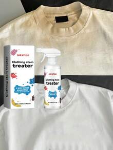 jakehoe 衣物去污喷雾-120ml，有效去除污渍，油渍，汗渍，温和清洁，香味清新，柔软衣物保护，不会损伤衣物纤维，强力去污，清洁工具，新旧款随机发送