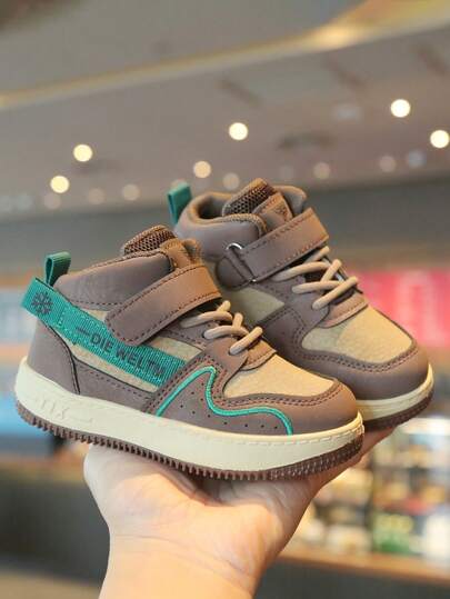 Back To School Children's Shoes, 2025 Spring & Autumn New High-Top Casual Shoes For Toddler Boys, Soft Bottom Baby Walking Shoes