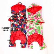 Pet Camouflage Down Jacket Warm Coat, Winter Outdoor Apparel For Cats & Dogs