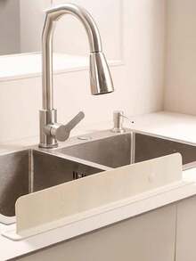 Silicone Sink Splash Guard With Suction Cups, For Kitchen To Prevent Water Splashing On Clothes. Kitchen Supplies, Bathroom Supplies, Kitchen Essentials.