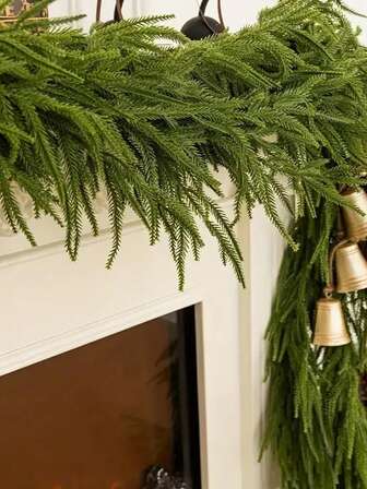Realistic Touch Norfolk Pine Wreath -59.05/70.86 Inch Artificial Winter Green For Christmas Decoration, Perfect For Tables, Fireplaces, Walls, Indoor And Outdoor Use, Natural Appearance Wreath, Plastic Wreath, Christmas Decoration, Best For Christmas
