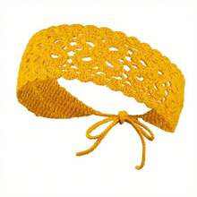 Bohemian Crochet Flower Headband With Women's Braided Headband, Headscarf Headwear, Fashionable Girl Headband Headwear - A - 查看 7