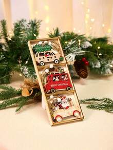 9 pièces/1 set Pendentifs de Noël en bois peints, décorations de Noël, décorations d'hiver pour la maison et célébrations festives, ornements pour sapin de Noël, petits pendentifs, combinaison de pendentifs de poupée de Noël rétro, petits pendentifs, accessoires de décoration d'ambiance festive pour les activités de Noël, décoration de pièce