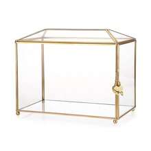 Elegant Golden Glass Card Box With Lock And Slot - 10. 2 X 5. 9 X 8. 3 Inches, Large Transparent Geometric Design For Wedding Receptions, Birthday Parties, And Gift Decorations (Glass Box Only), Gift Presentation Box, Glass Storage Box - 金色 - 查看 8