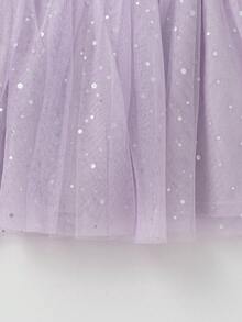 Balabala Young Girl 2025 Autumn New Arrival Chiffon A-Line Dress - Pink Purple - View 11