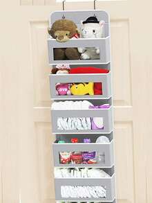 1 Peça Bolsa de Armazenamento Suspensa Organizador de Armazenamento Sobre a Porta - Suporte Suspenso para Quarto/Armário! Armazenamento de Grande Capacidade Sem Prateleira, Economizador de Espaço e Tecido Não Tecido Resistente