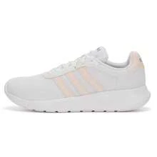 Adidas Women's LITE RACER 3.0 White/Pink Casual Training Shock-Absorbing Lightweight Fitness Road Running Shoes HP6103